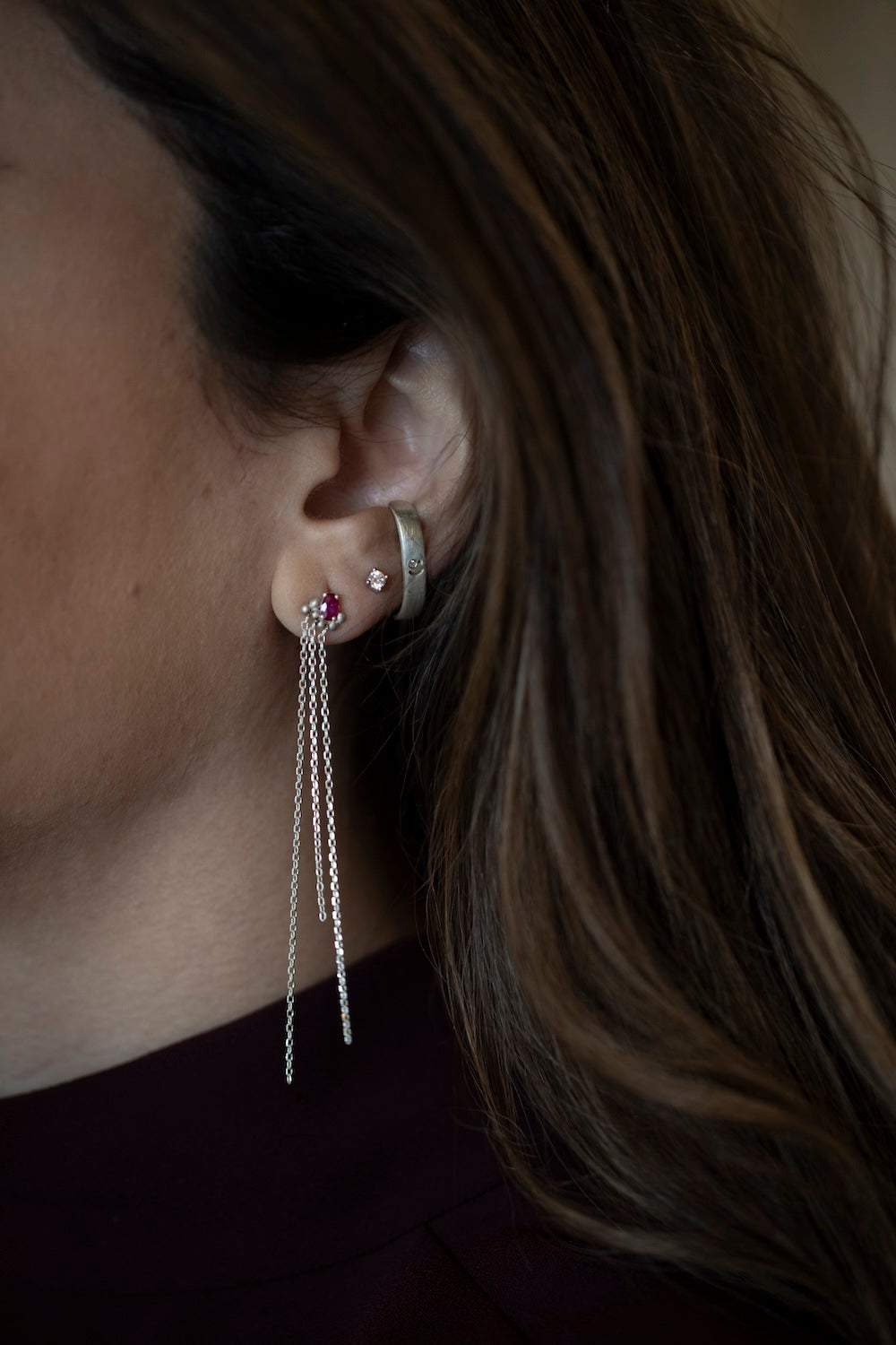 More Than Rubies⁠ - Silver Earrings
