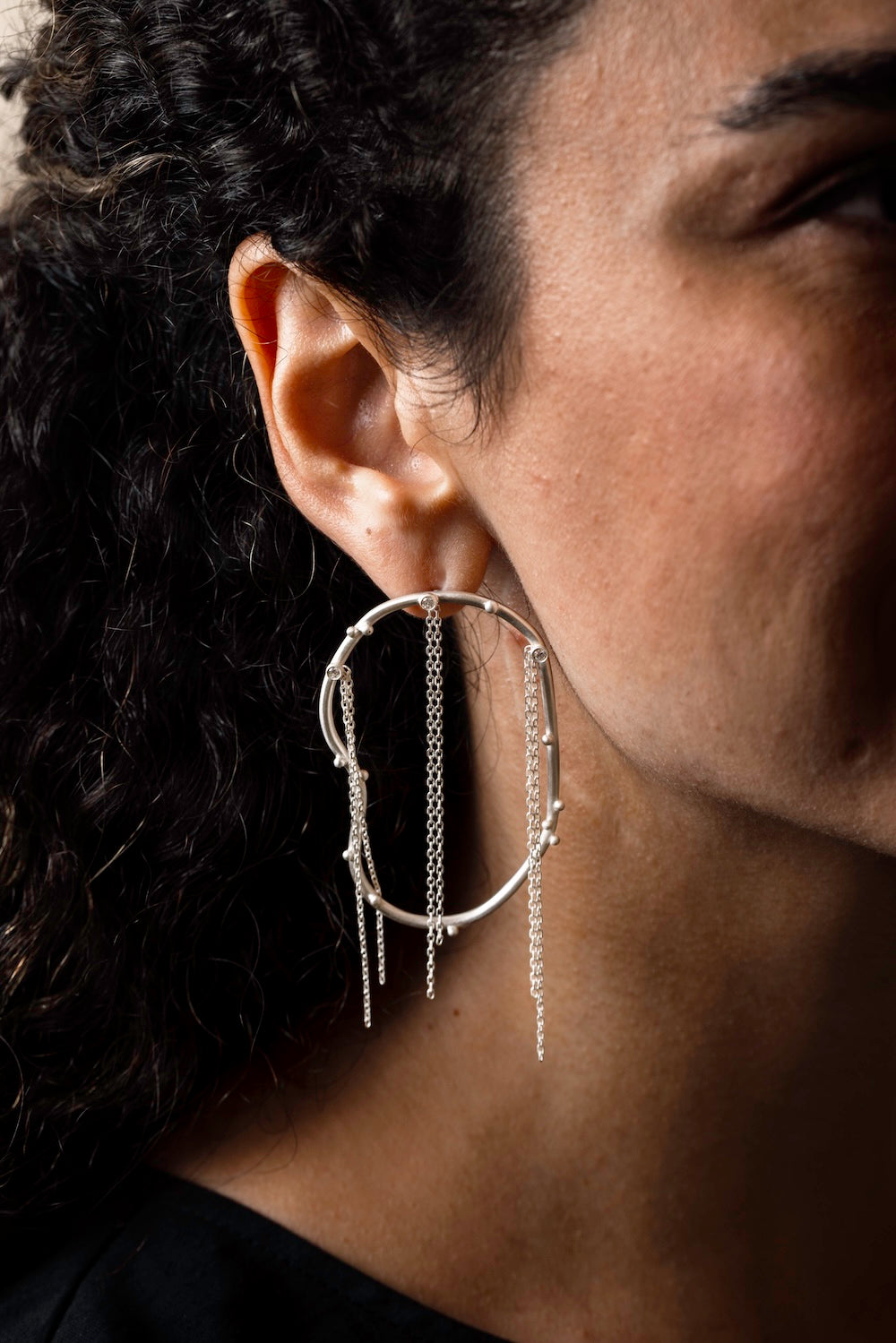 Overflowing River 2 - Silver Earring