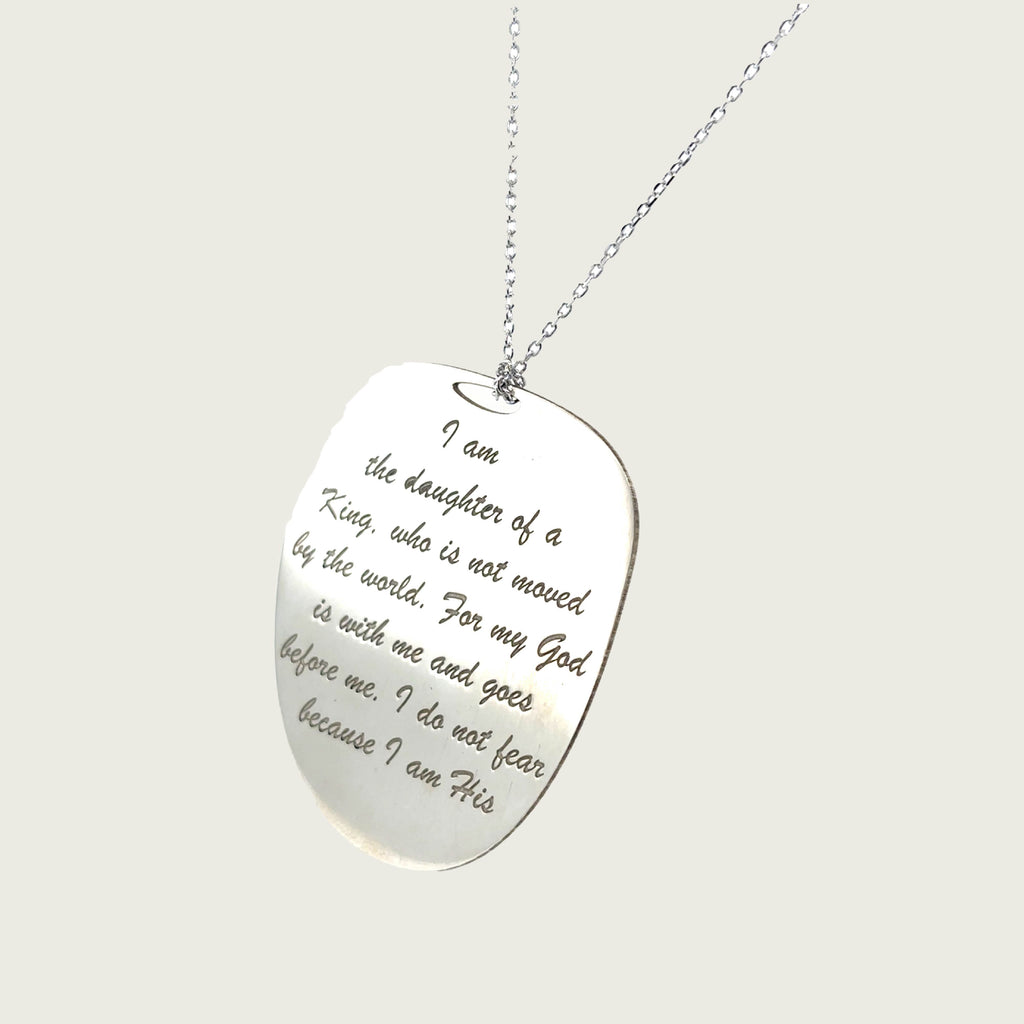 I Am The Daughter⁠ Of A King - Silver Necklace