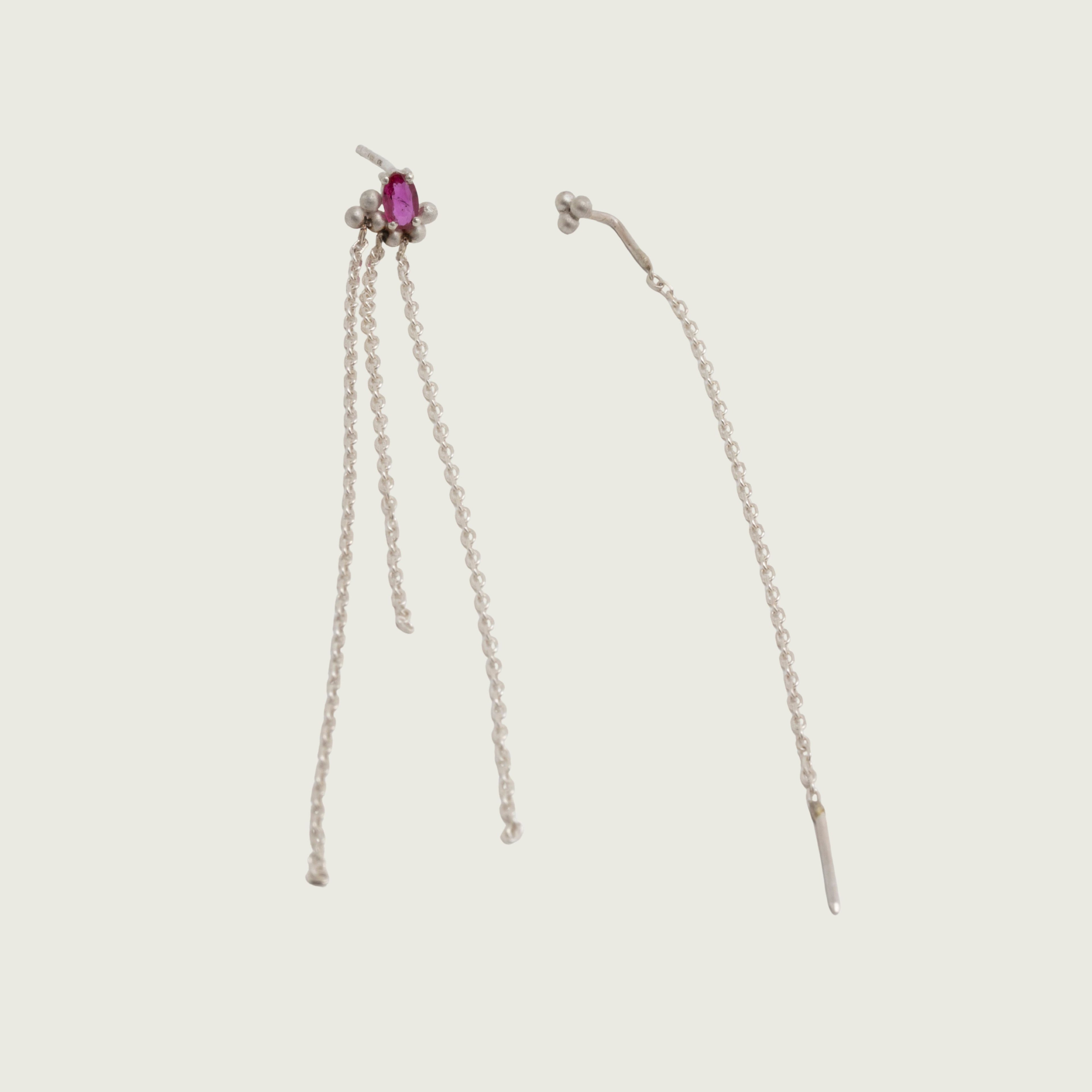 More Than Rubies⁠ - Silver Earrings